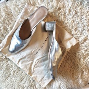 Loeffler Randall Lulu mules in silver